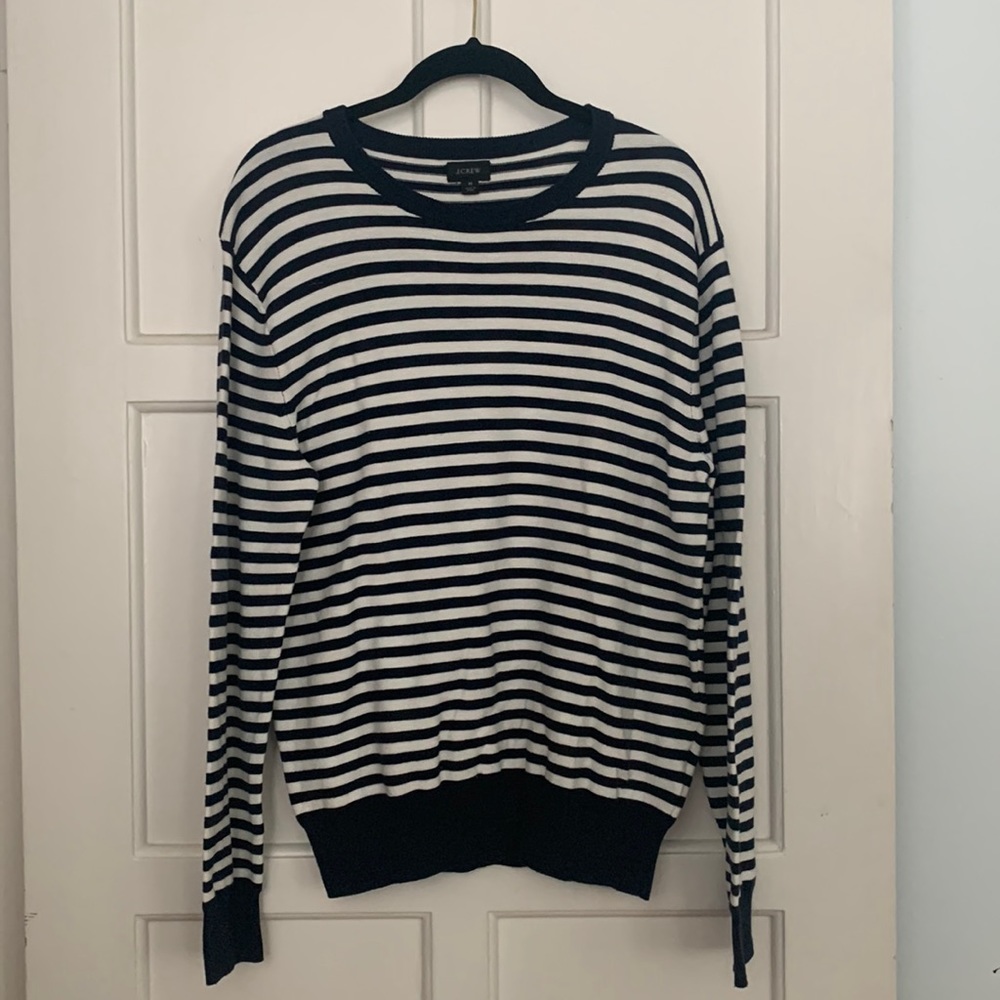 J.Crew Men’s striped cotton sweater EUC size Medium